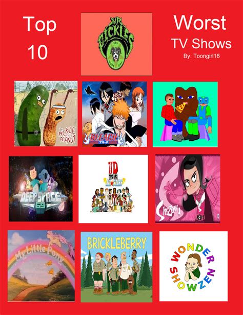 My Top 10 Worst Tv Shows By Cartoonstar92 On Deviantart