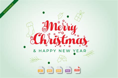 Merry Christmas Graphic Vector Svg Graphic By Ss Graphic Studio