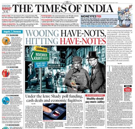 How Indian Newspapers Reacted To Arun Jaitleys Budget Latest News