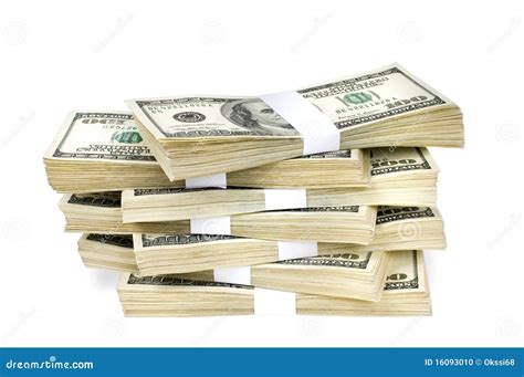 Isolated Stacks Of Money Stock Photo Image Of Group 16093010