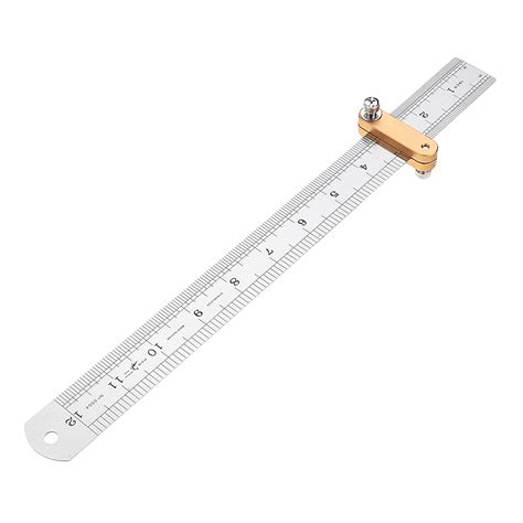 Measure the length of each object to the nearest millimeter using the given ruler. Woodworking Metric and Inch Parallel Line Scribe Ruler Positioning Measuring Ruler 300mm ...