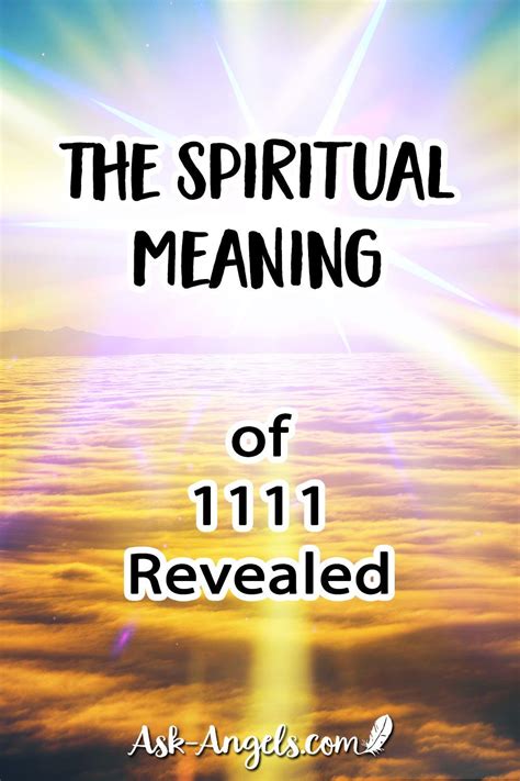 As patients search to find meaning in their lives and relationships, spirituality can help. The Spiritual Meaning of 1111 Revealed | Spiritual meaning ...