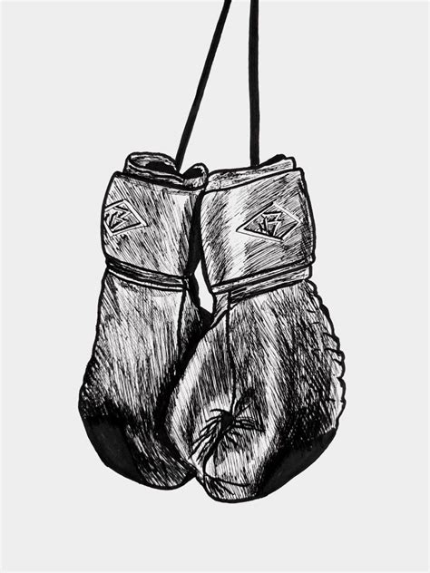 Boxing Gloves Drawing Bucket Bag Drawings Bags Boxing Martial Arts