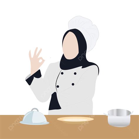 Gambar Chef Muslim Yang Cantik Memakai Hijab Koki Muslim Karakter