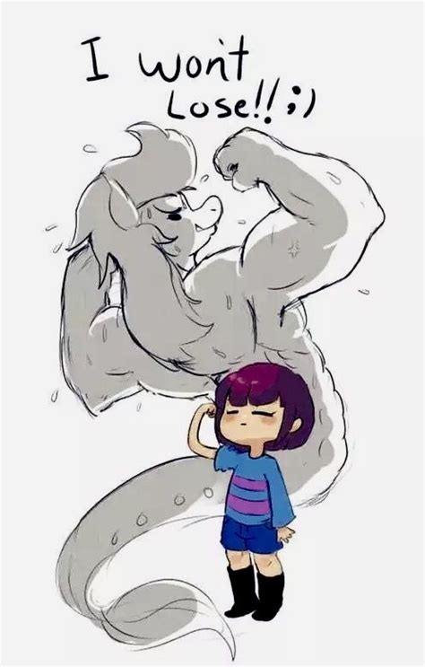 Aaron And Frisk Flexing Their Bicep Muscles Undertale Cute Undertale