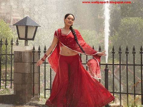 Hot Actresses Sonakshi Sinha In Red Dress