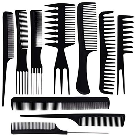 10 Piece Set Hair Stylists Professional Styling Comb Set Variety Pack