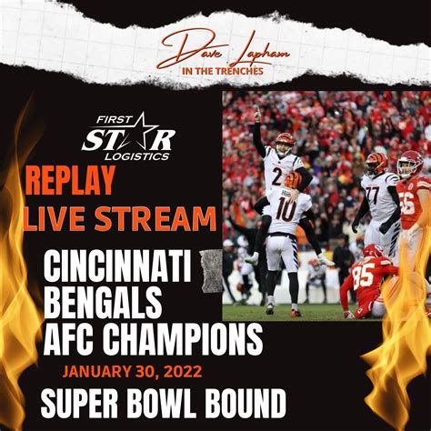 Replay: Live Stream With Dave Lapham - Cincinnati Bengals AFC Champions