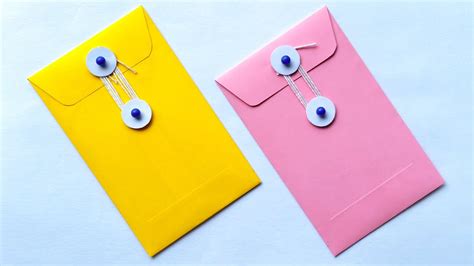 How To Make Easy Envelopes Diy String Tie Envelopes Surprise