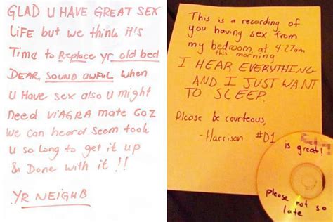 These Hilarious Notes Ask Neighbours To Stop Having Such Loud Sex And They Are Very Detailed