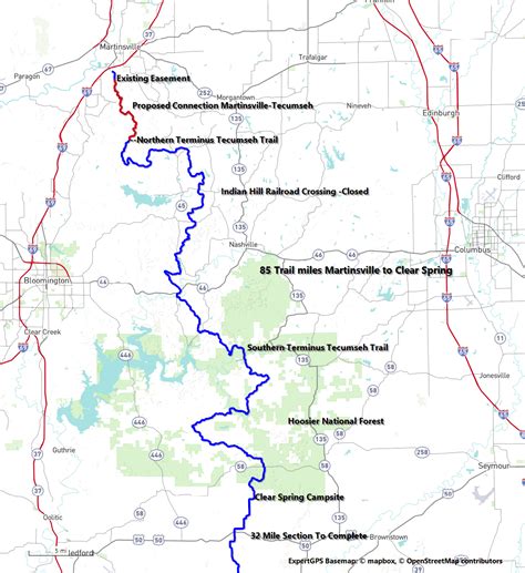 Tecumseh And Knobstone Trails And Maps Independent Voters Of Brown