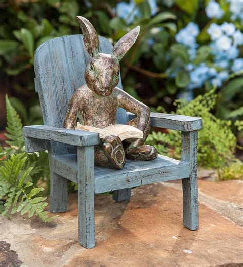 Reading Rabbit Garden Statue Is A Charming Garden Accent And We Could