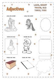 How to make interactive worksheets. English worksheets: Adjectives: young, old, long, short ...