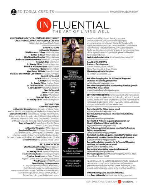 September October 2017 Influential Magazine Spanish Influential And