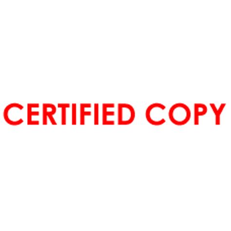 Certified Copy Rubber Stamp For Office Use Self Inking Melrose Stamp