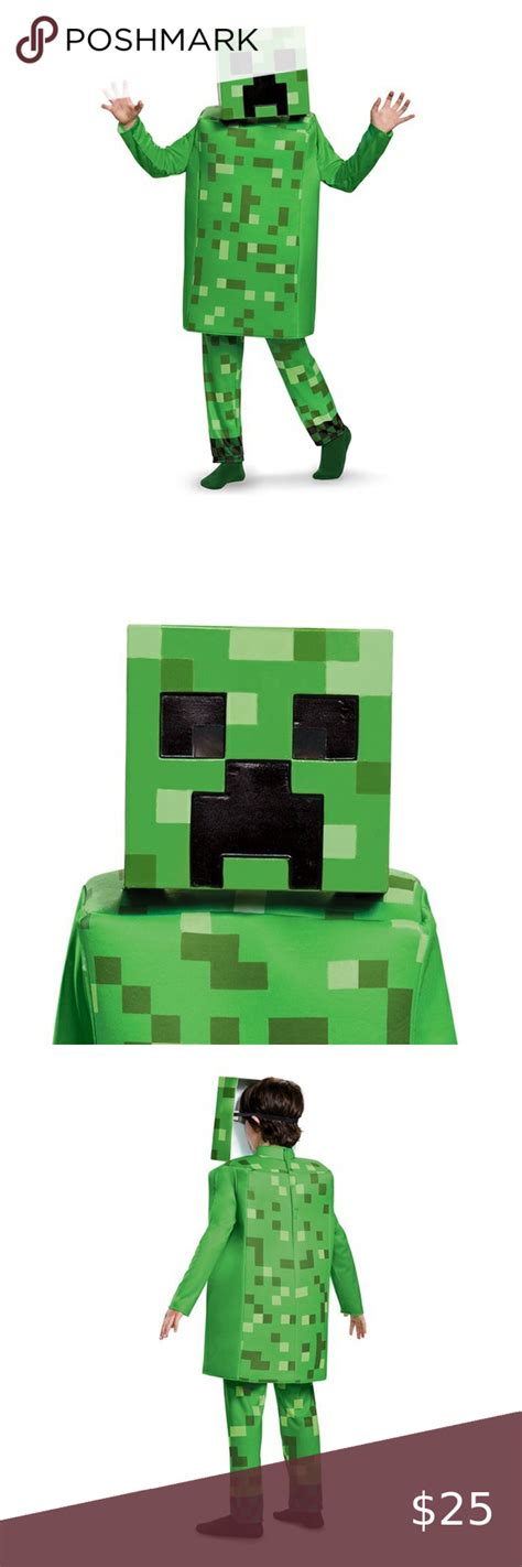 Minecraft Boys Deluxe Creeper Halloween Costume M 810 Used In 2022