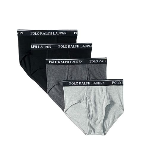 polo ralph lauren classic fit w wicking 4 pack briefs in black for men lyst