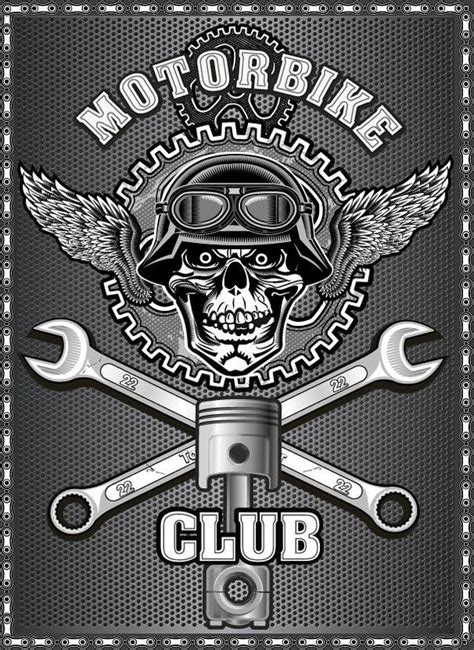 Download Motorcycle club sign design vector 10 - Vector Car, Vector Cover free download