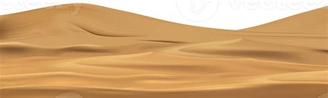Sand Dunes Isolate Nature Landscape Desert Sand Wave3d Illustration
