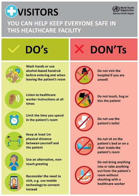 Visitor Dos And Donts At The Healthcare Facility