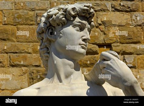 Florence Statue Of David By Michelangelo La Signoria Square Piazza