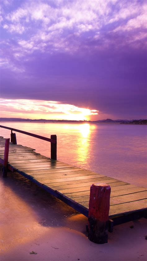 Purple Dusk Beach Corridor Bridge iPhone 8 Wallpapers ... King of mandalorian iphone wallpaper.