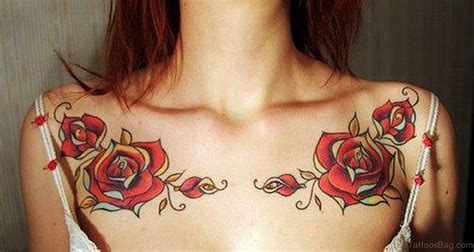 Maxine name with rose tattoo on man right chest. 70 Brilliant Rose Tattoos For Chest
