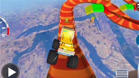 Monster Truck Mega Ramp Impossible Stunt Gt Racing Android Gameplay