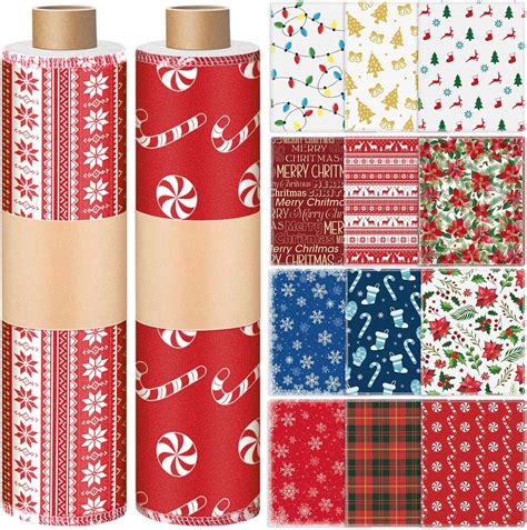 Amazon Com Layhit Pcs Christmas Paper Towel With Cardboard Roll Absorbent Xmas Paperless