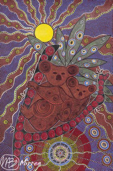 Aboriginal Art Animal Dreaming And Ancestral T Card Set