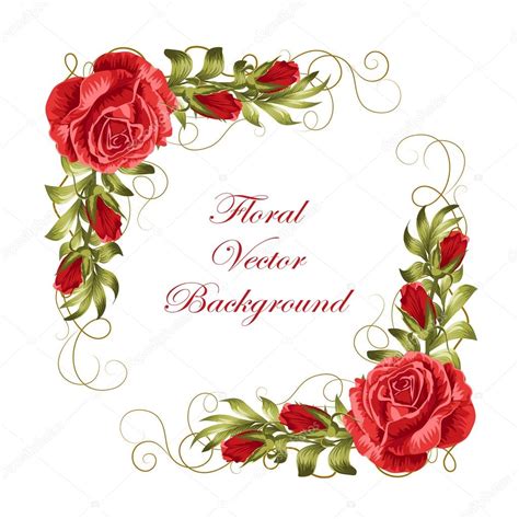 Frame png, cornice png, corniz png. Cornice con rose e foglie . - Grafica Vettoriale © debopre ...