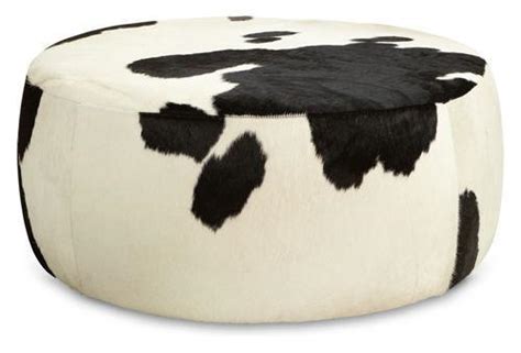 Mid century cowhide round ottoman pu leather max home ottoman. Lind Round Cowhide Ottomans - Cocktail Tables - Living ...