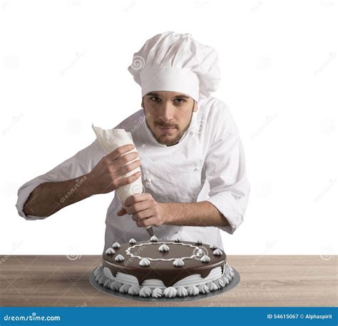 Pastry Cook Prepares A Cake Stock Image Image Of Cooking Creative