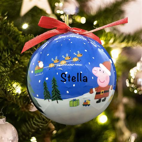 Peppa Pig Blue Ball Personalized Ornament Free Personalization