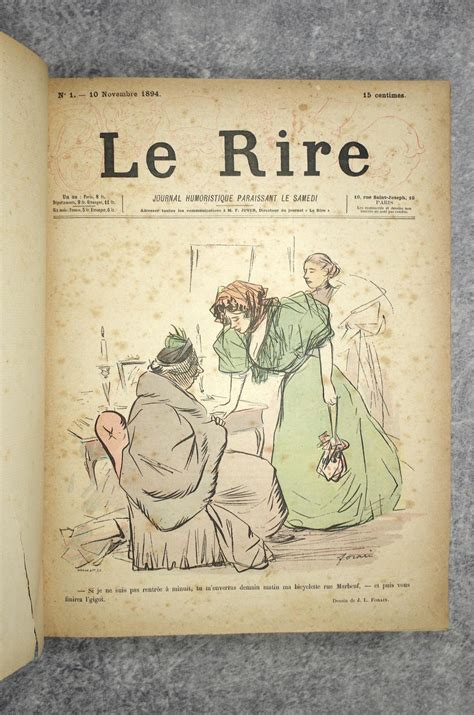Le Rire Journal Humoristique Paraissant Le Samedi 1894 Librairie