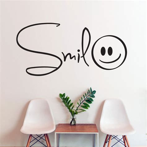 smil wallsticker → fra kun 104 kr