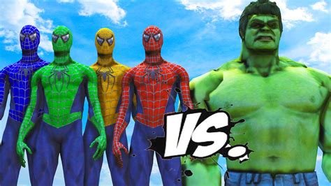 Team Spider Man Vs Hulk Epic Battle Youtube