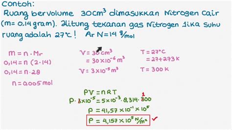 F Teori Kinetik Gas Latihan Soal Persamaan Gas Ideal Youtube