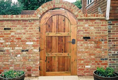 Garden Gate Arched Top Gate Plank Gate Hand Carved Gate Wood