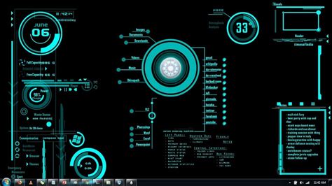 New Jarvis For Windows 10 8 1 8 7 Ironman Theme Rainmeter Skin L