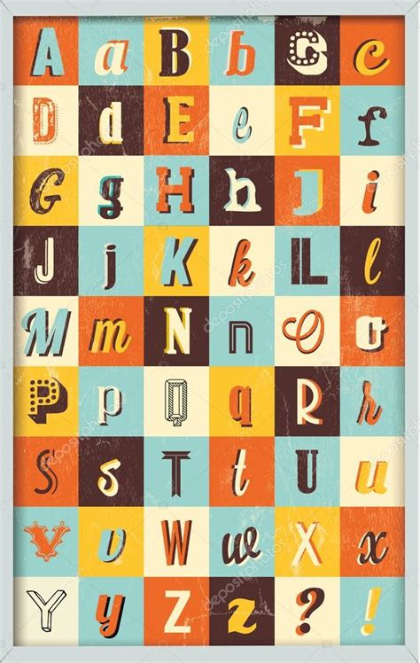 Collection Alphabet Typographie Vintage — Image Vectorielle