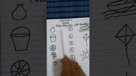 Junior kg worksheet - english - YouTube