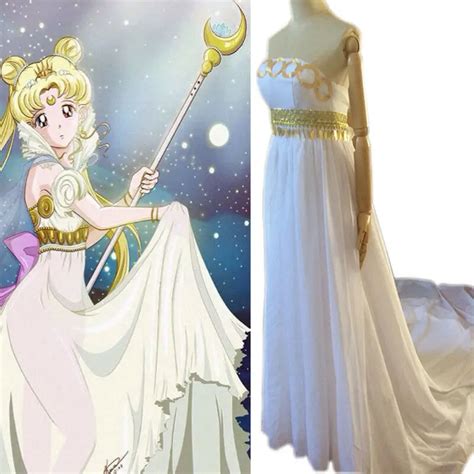 Sailor Moon Princessqueen Serenity Tsukino Usagi Cosplay Costume Weddingwithe Dress Buy At
