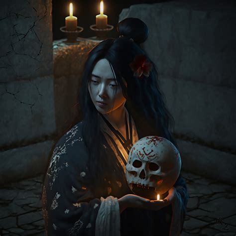 Nariyuki Shimamoto Izanami Japanese Legendary Goddess Of Death