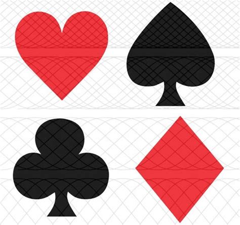 Free Svg Playing Card Suits Svg File For Cricut Card Suits Svg