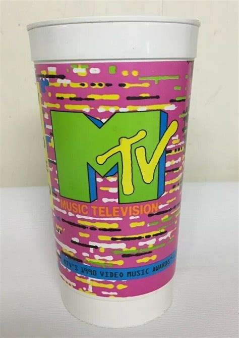 Vintage 1990 Mtv Taco Bell Large Plastic Cup Music Television Fast Food