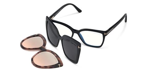 double clip on blue block opticals tom ford eyewear tom ford eyeglasses for women
