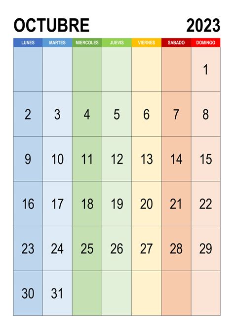 Calendario Octubre En Word Excel Y Pdf Calendarpedia Riset