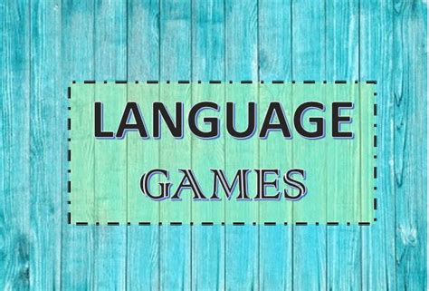 Language Games For Teaching And Practicing Vocabulary