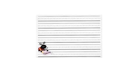 Learning To Write Lined Paper With Ladybug Stationery Zazzle